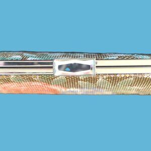 Gunne Sax by Jessica McClintock Mesh Sling Covered Clutch/Crossbody EUC